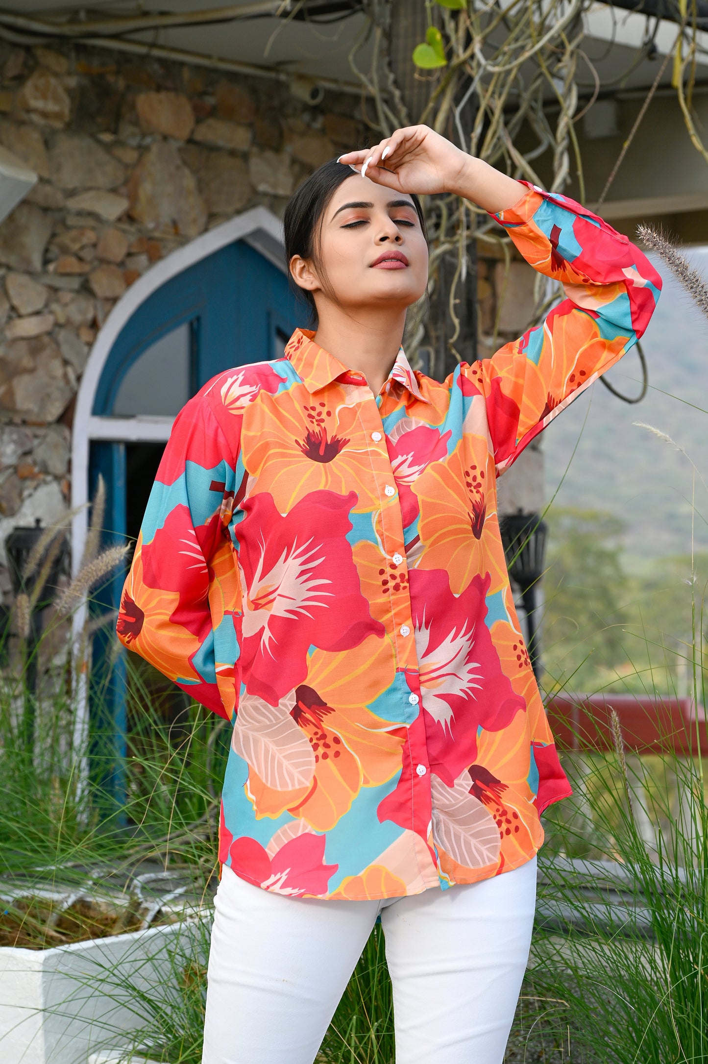 Adaa Jaipur Comfort Floral Printed Casual Shirt