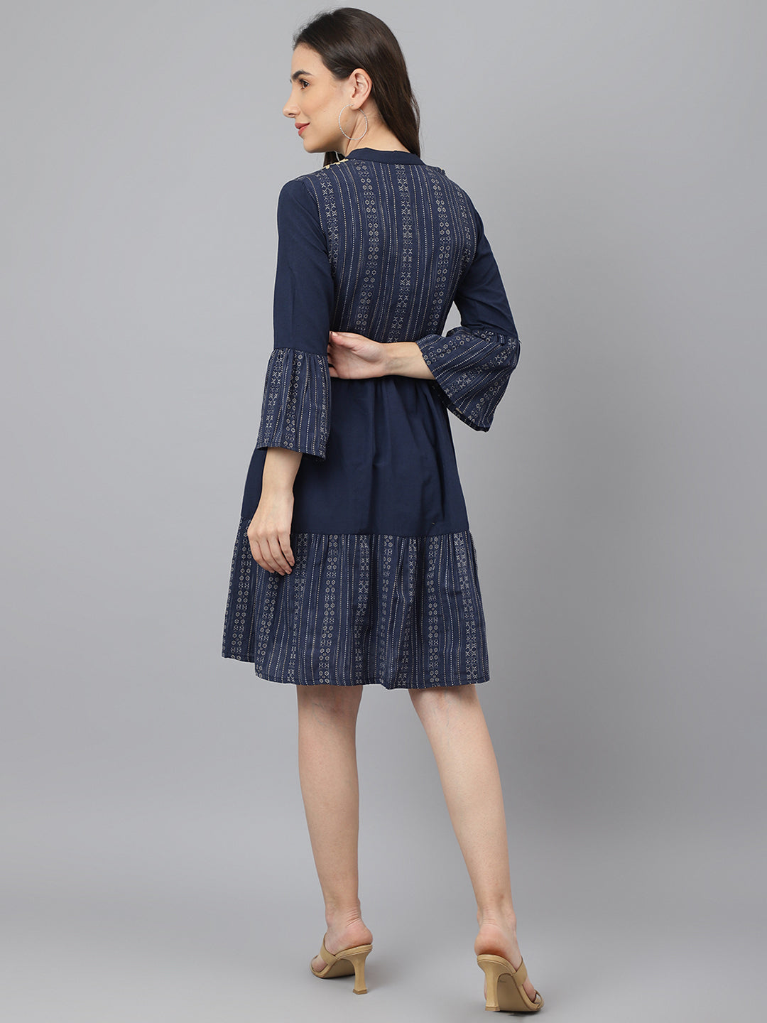 Women Hand Embroidered V-neck Tunic