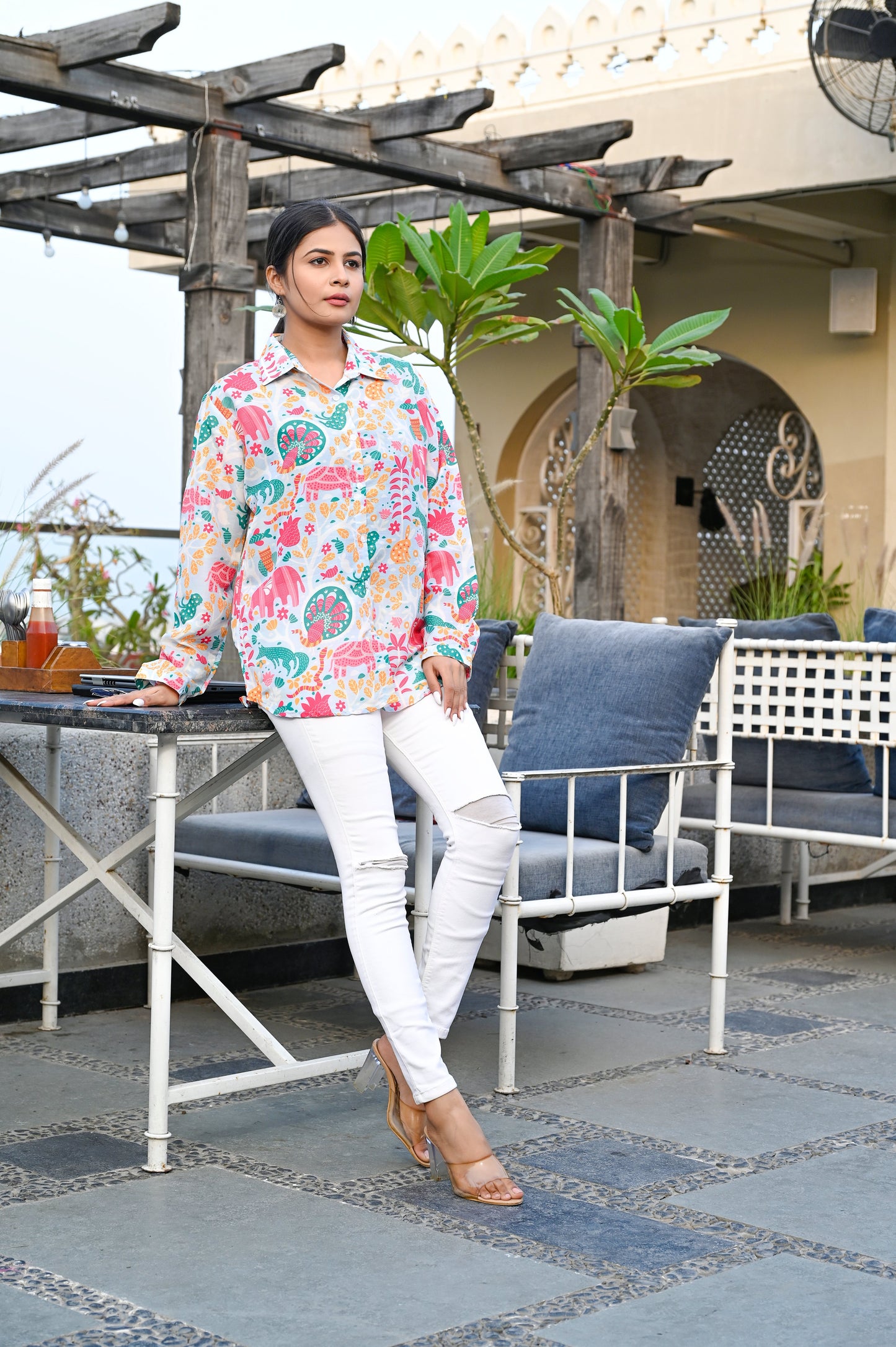 Adaa Jaipur Comfort Floral Printed Casual Shirt